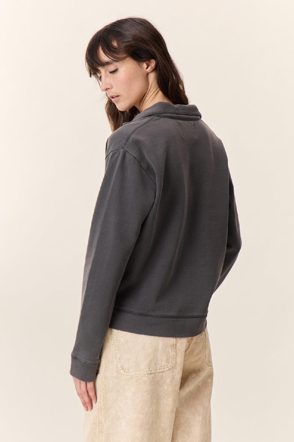 Leon & Harper Sweat Sully Plain Carbone