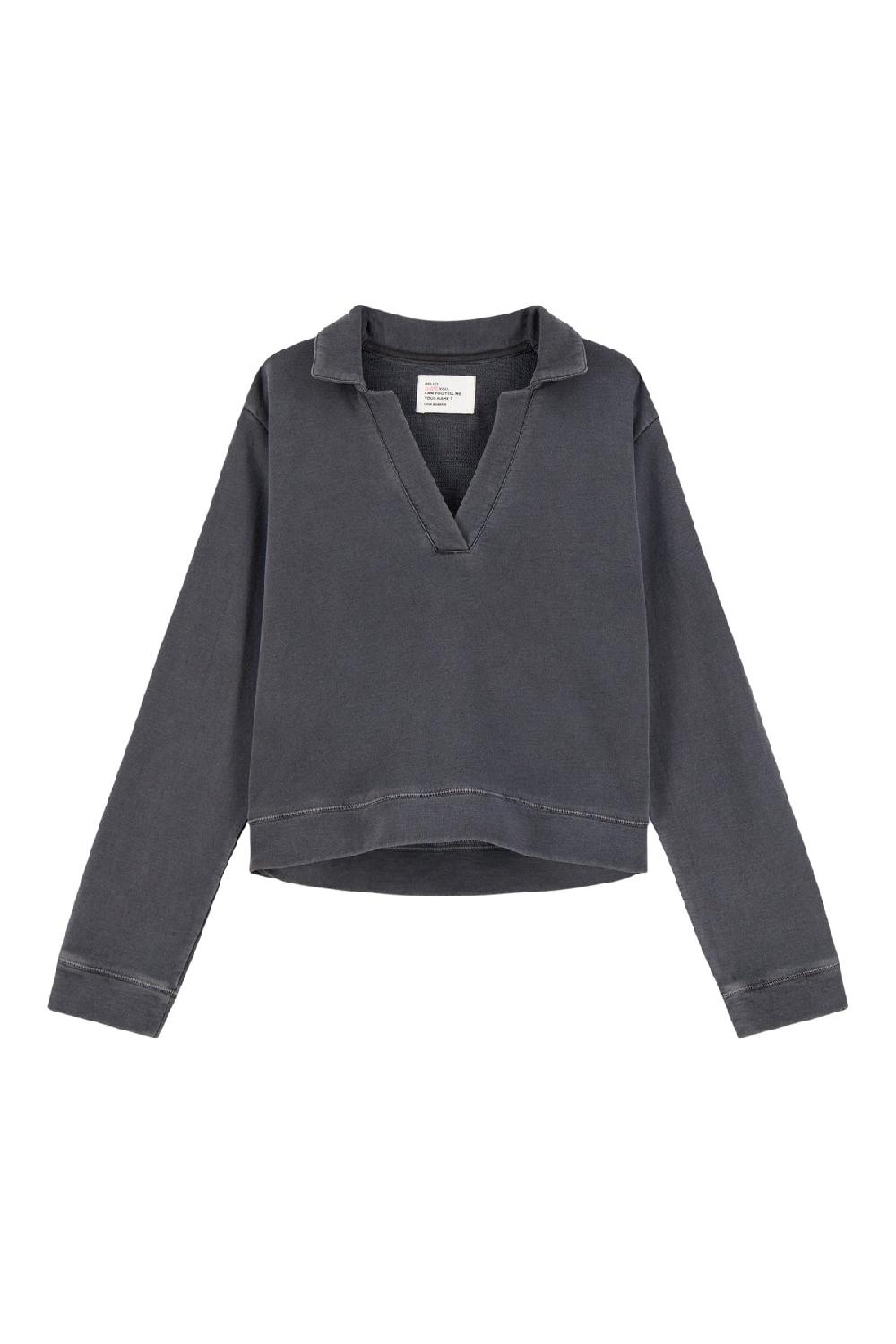 Leon & Harper Sweat Sully Plain Carbone