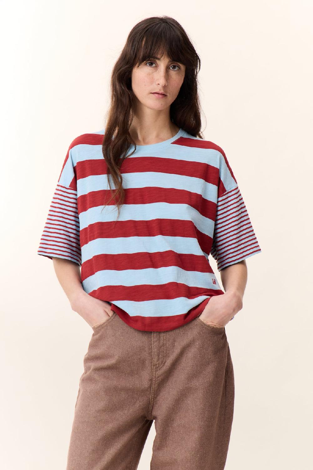 leon & harper T shirt Titan Lake Blue