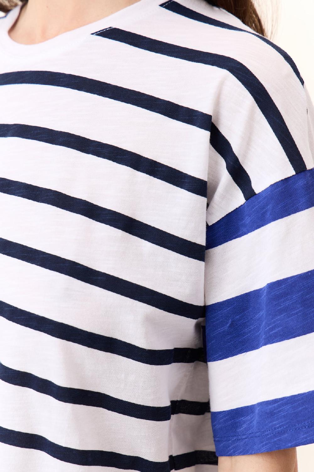 Leon & Harper T Shirt Titan Lake White