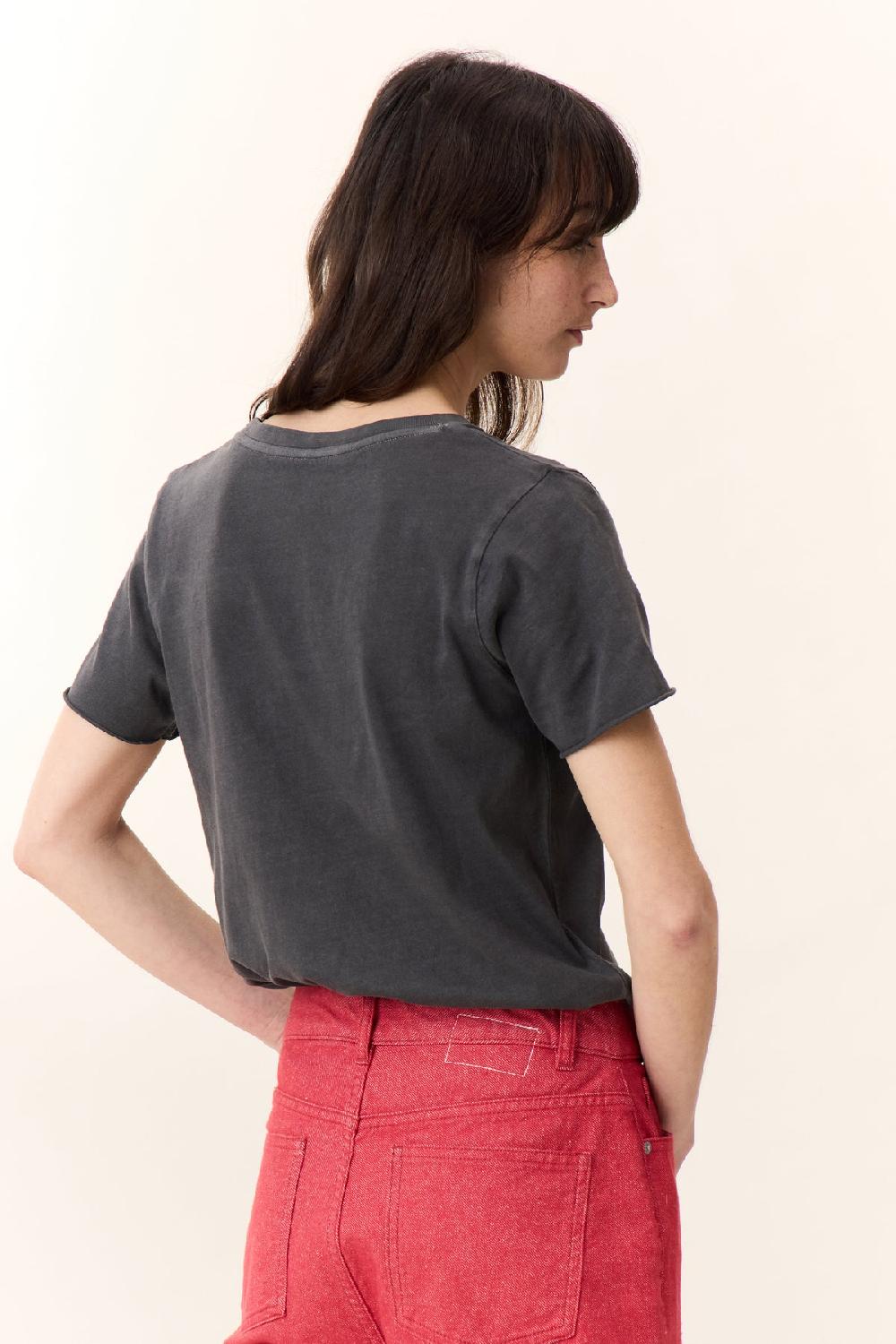 Leon & Harper T Shirt Tizia Addict Carbone