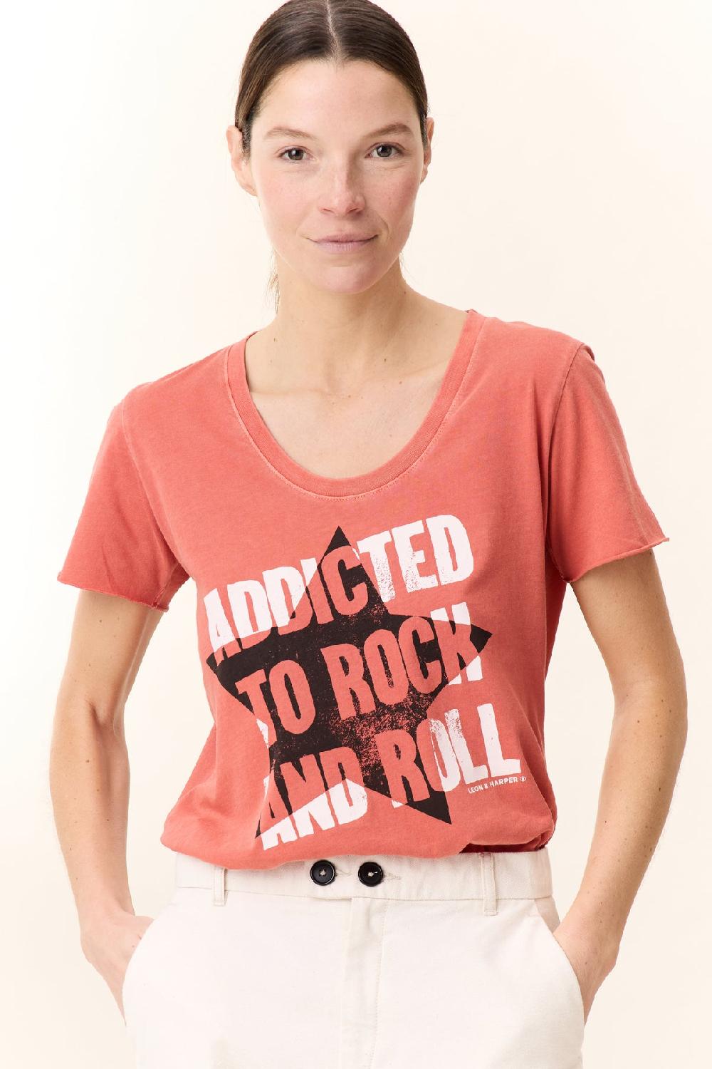 Leon & Harper T Shirt Tizia Addict Tomato