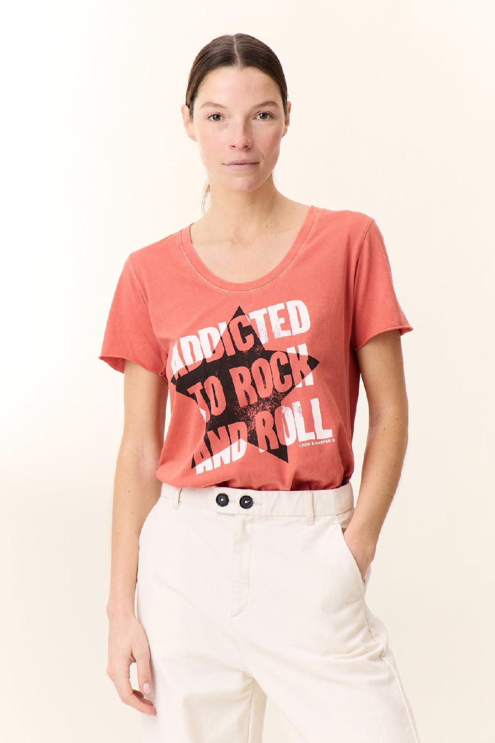 leon & harper T shirt Tizia Addict Tomato