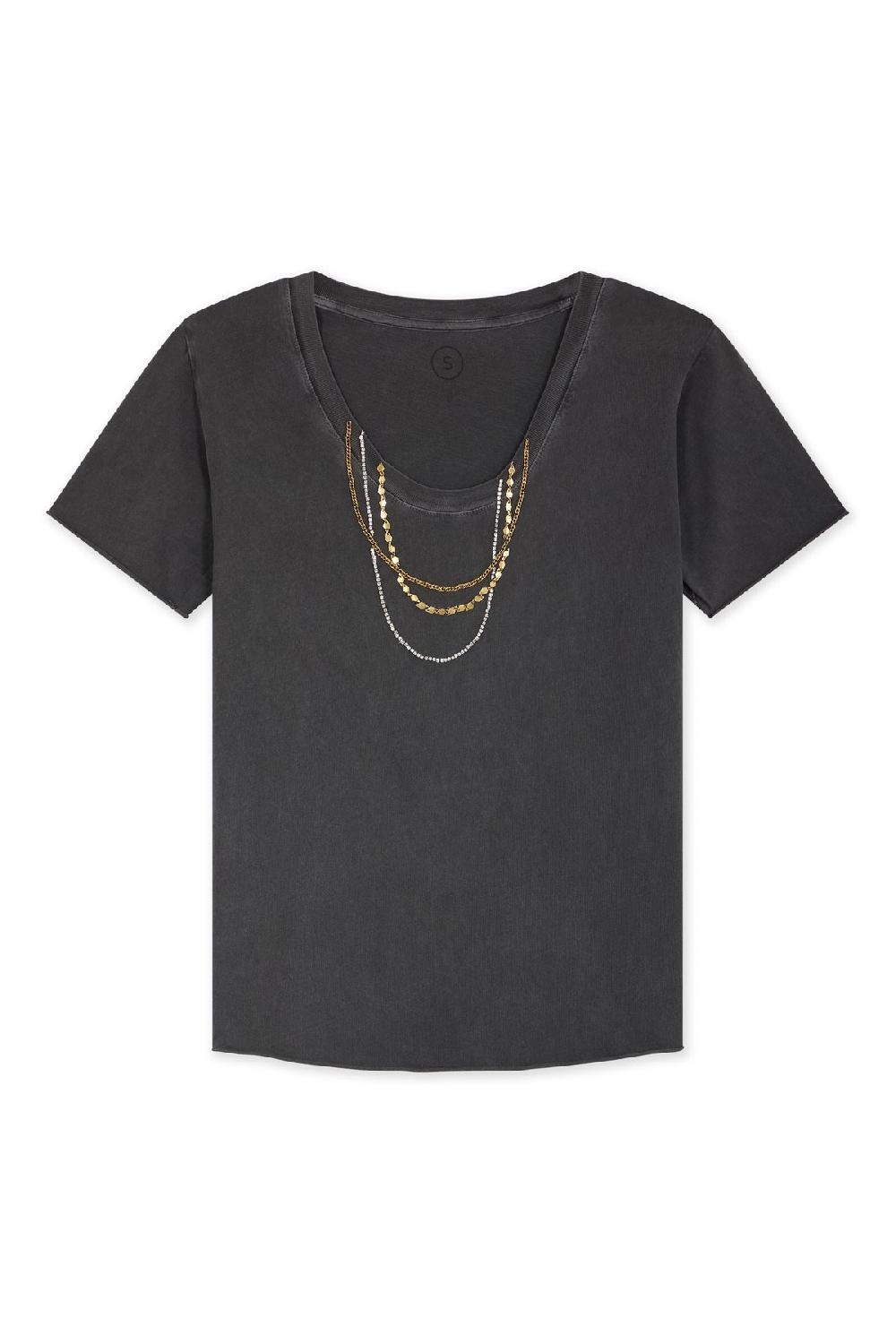 Leon & Harper T Shirt Tizia Diamond Carbone