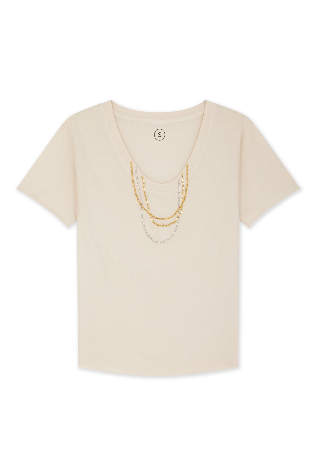 Leon & Harper T Shirt Tizia Diamonds Off White