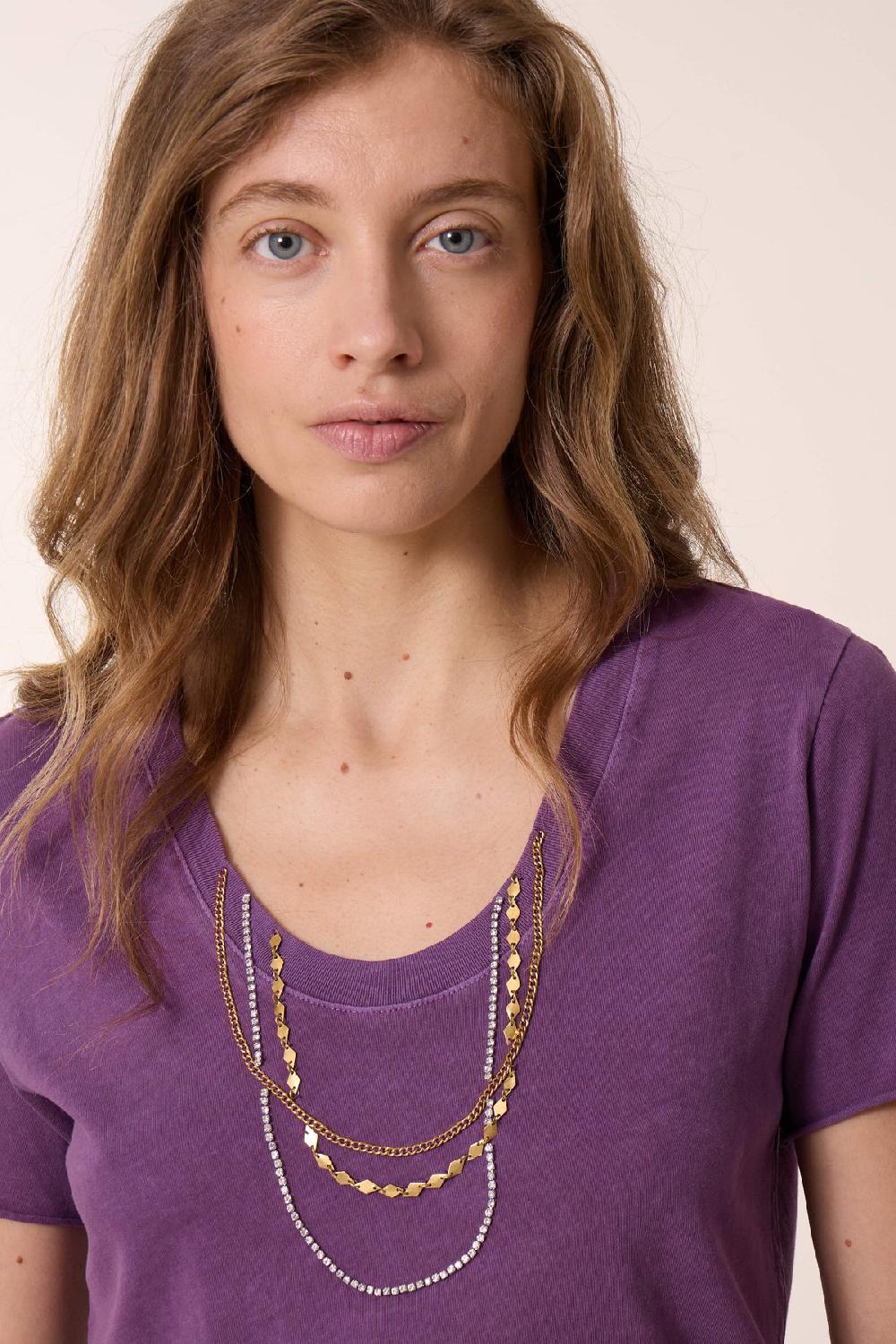 Leon & Harper T Shirt Tizia Diamonds Purple