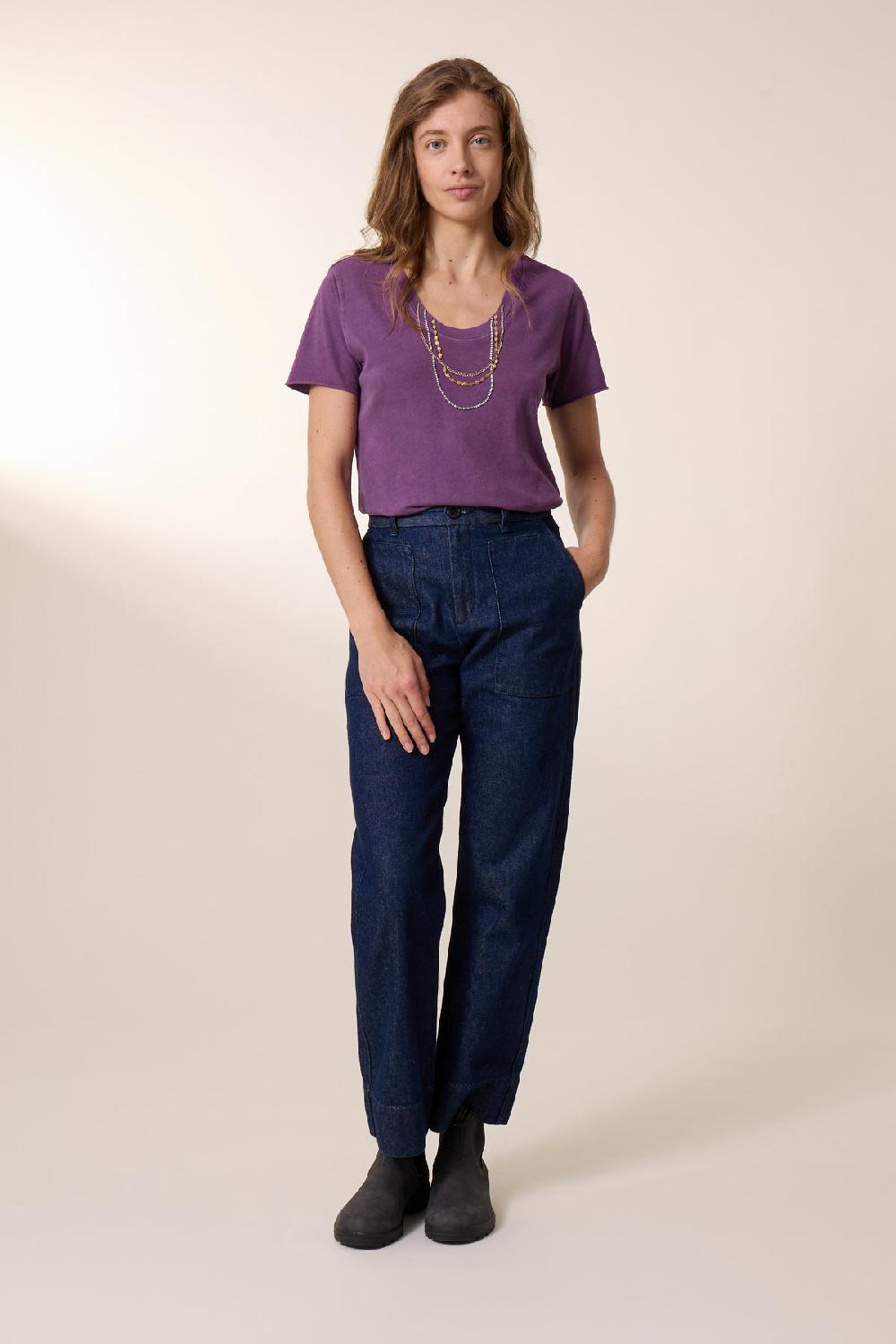 Leon & Harper T Shirt Tizia Diamonds Purple