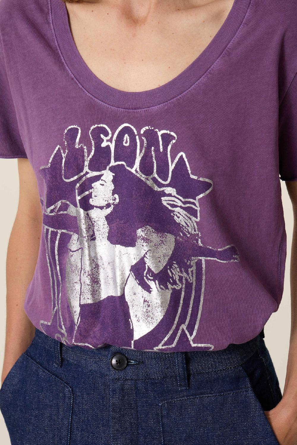 Leon & Harper T Shirt Tizia Leon Purple