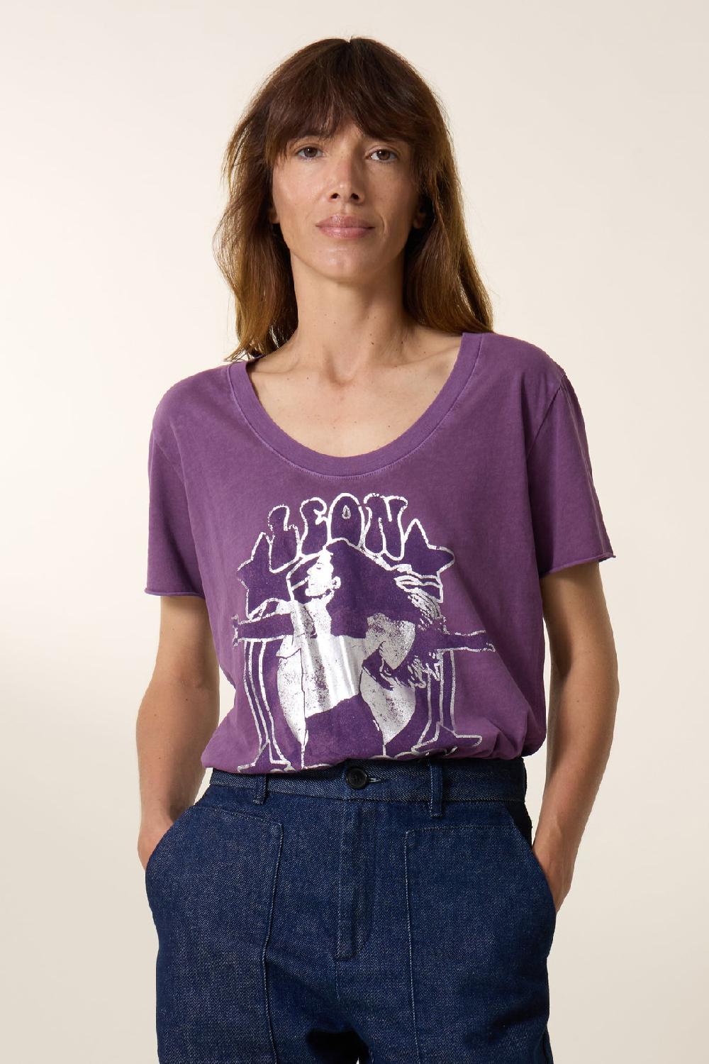 leon & harper T shirt Tizia Leon Purple