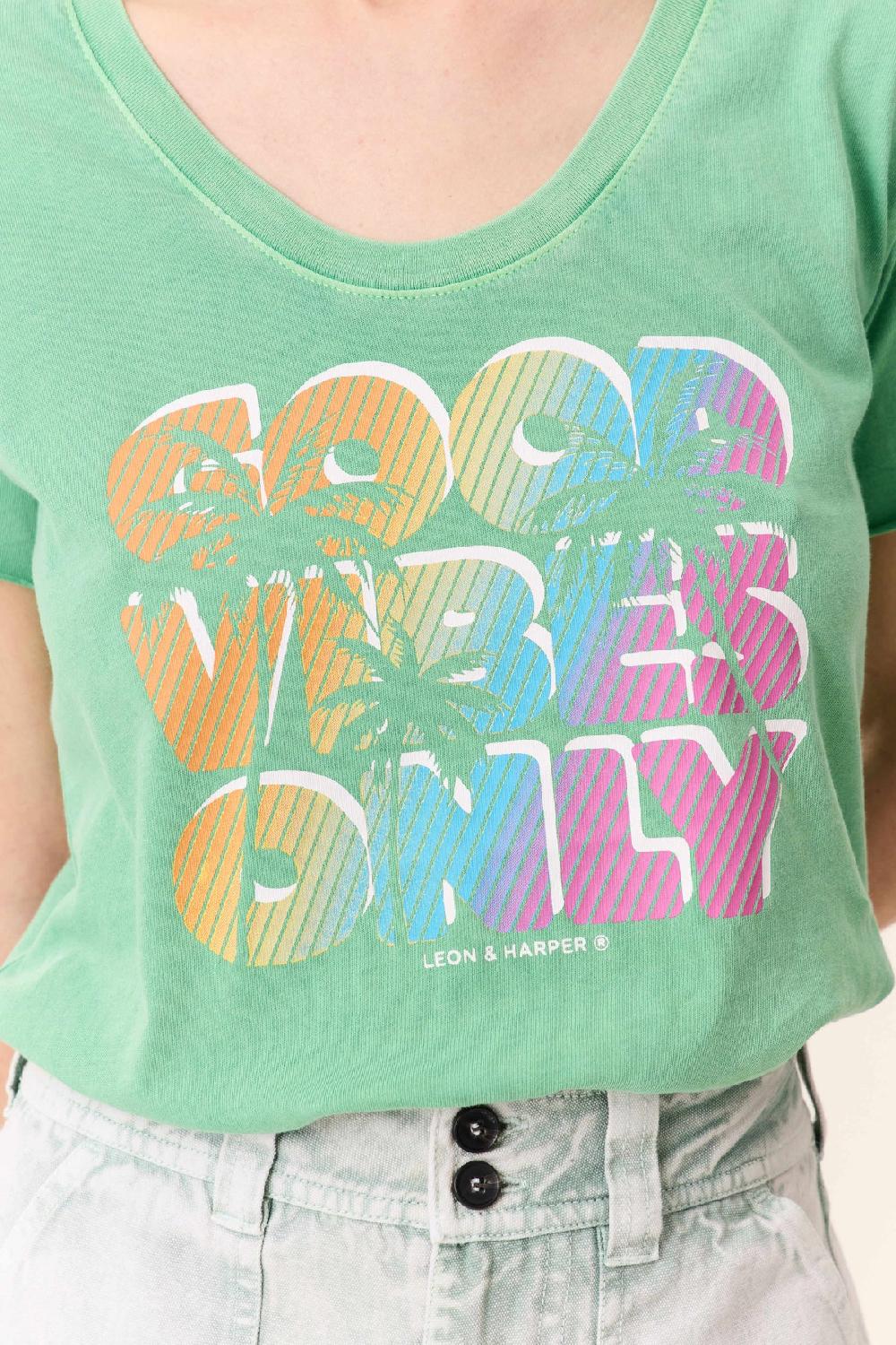 Leon & Harper T Shirt Tizia Only Green