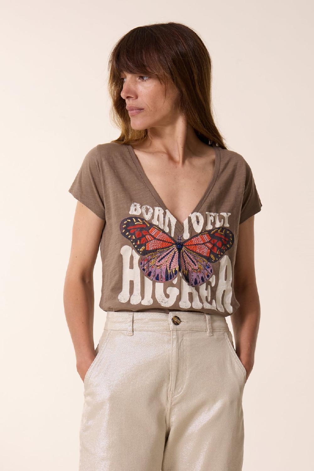 leon & harper T shirt Tonton Bfly Sage