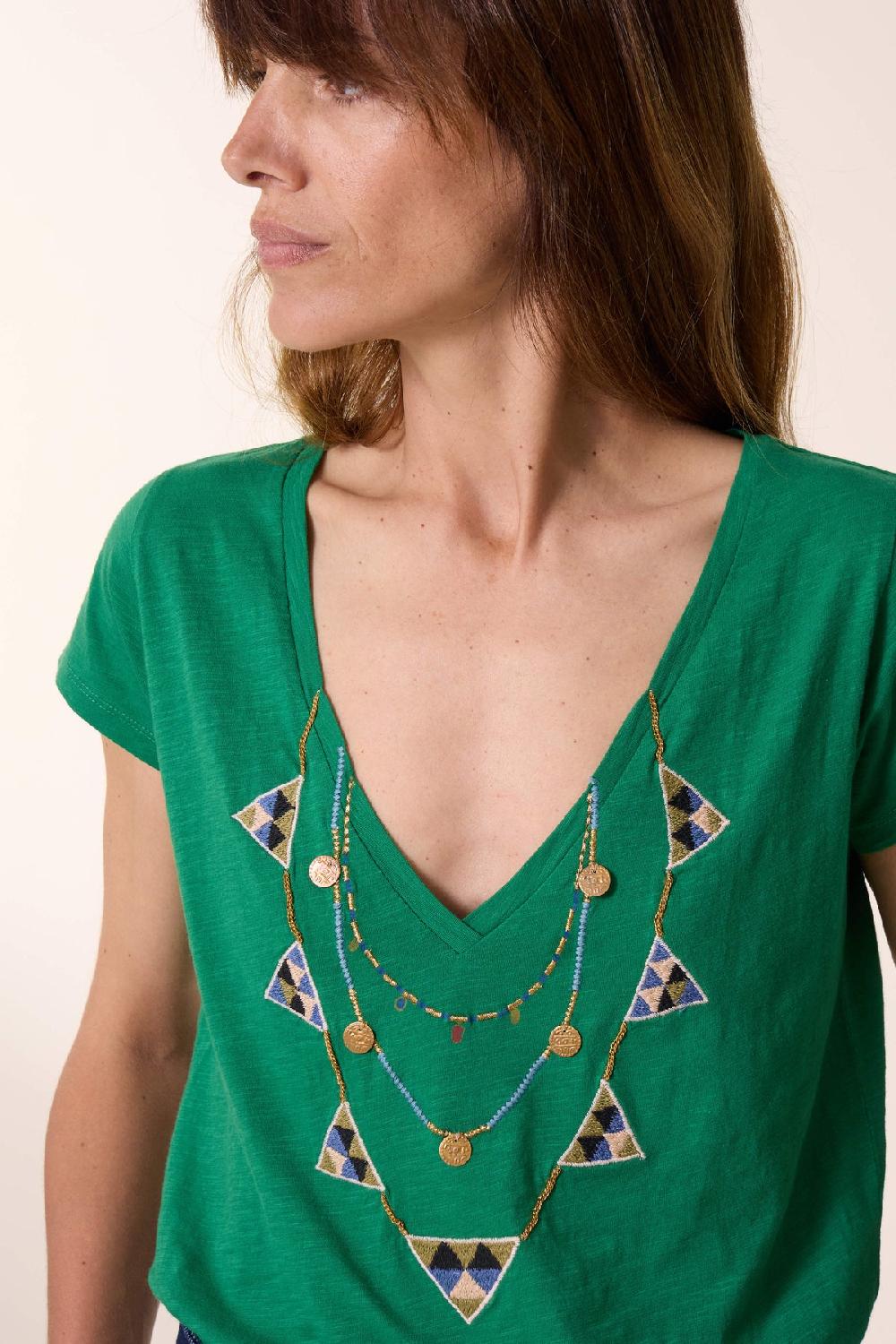 Leon & Harper T Shirt Tonton Brodery Green