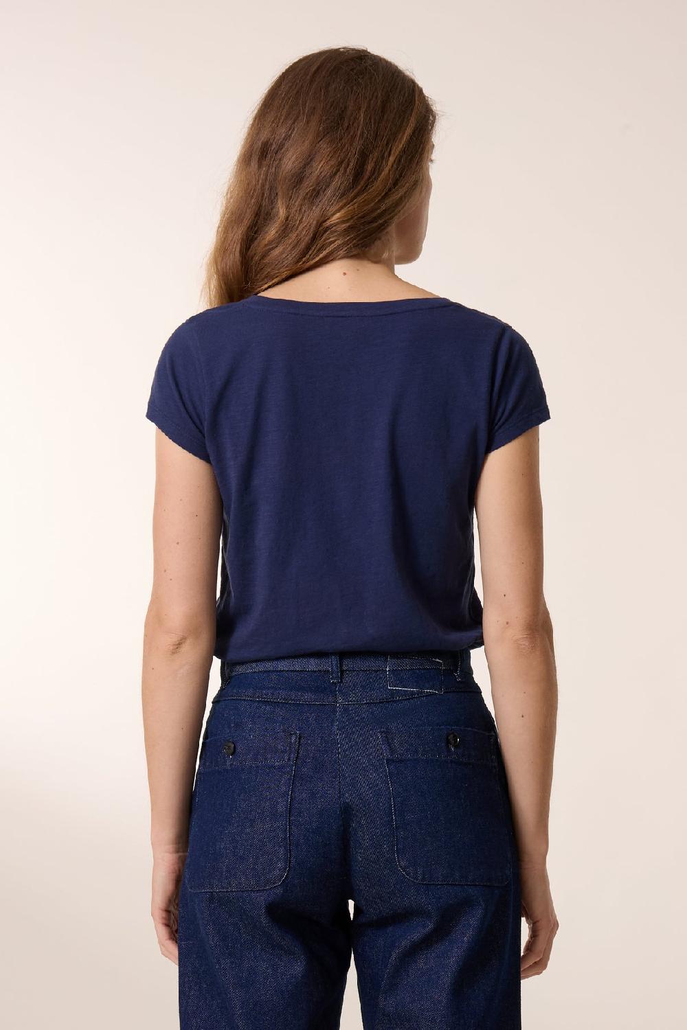 Leon & Harper T Shirt Tonton Brodery Navy