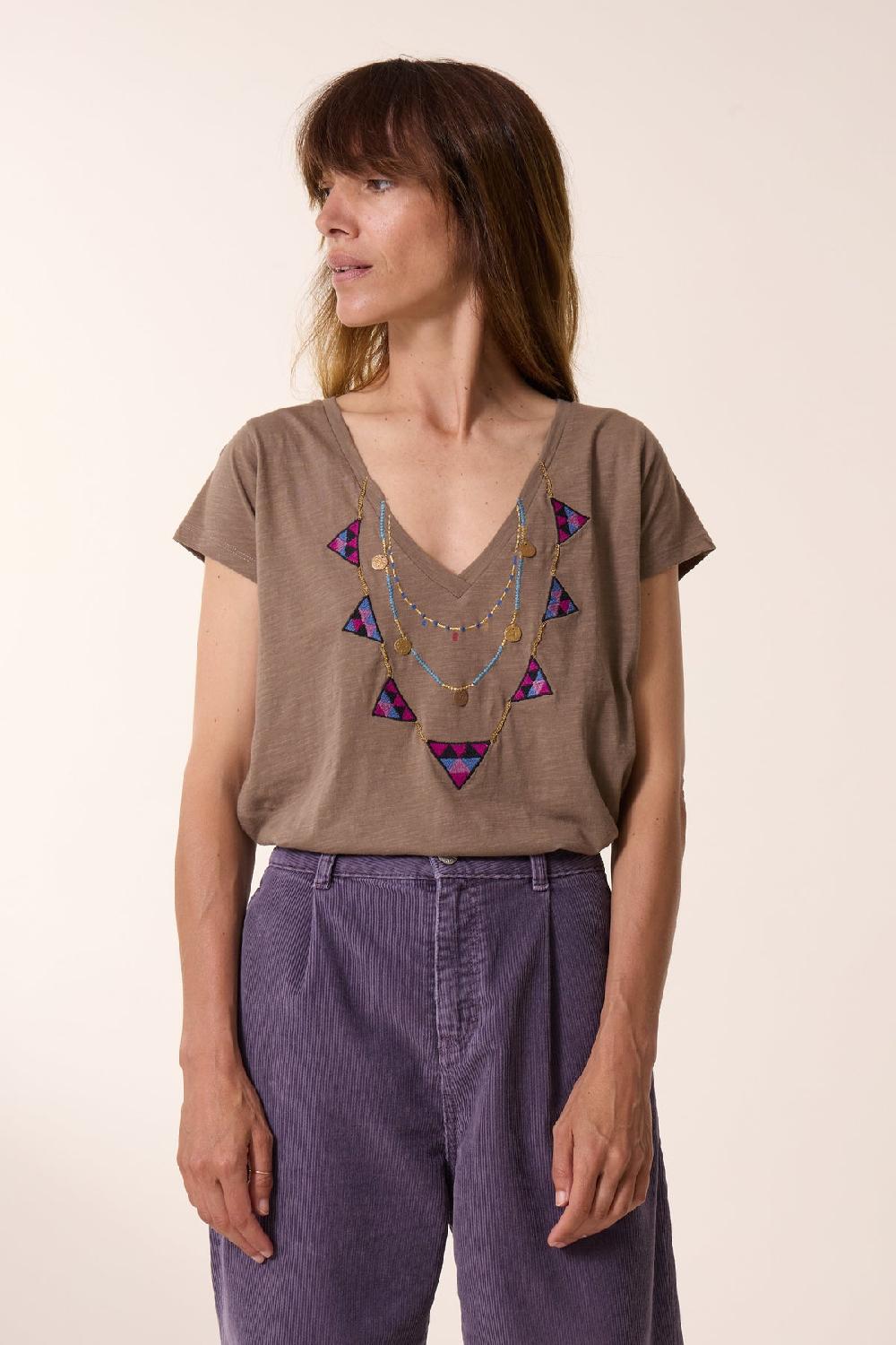 Leon & Harper T Shirt Tonton Brodery Sage