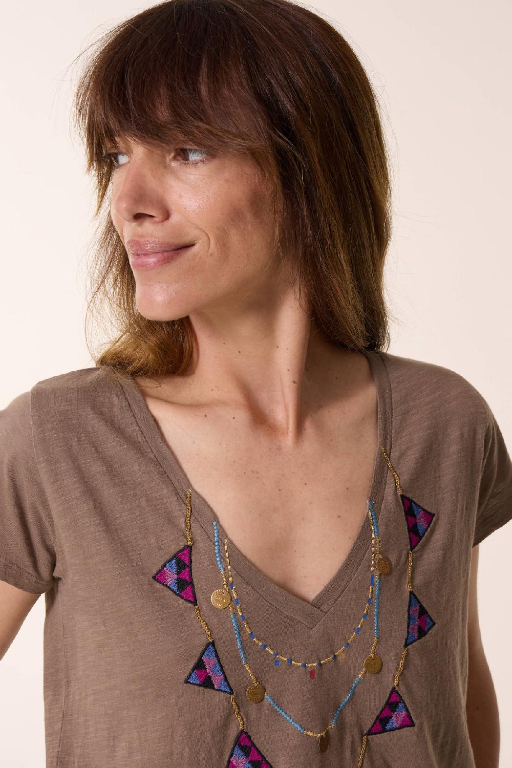 leon & harper T shirt Tonton Brodery Sage