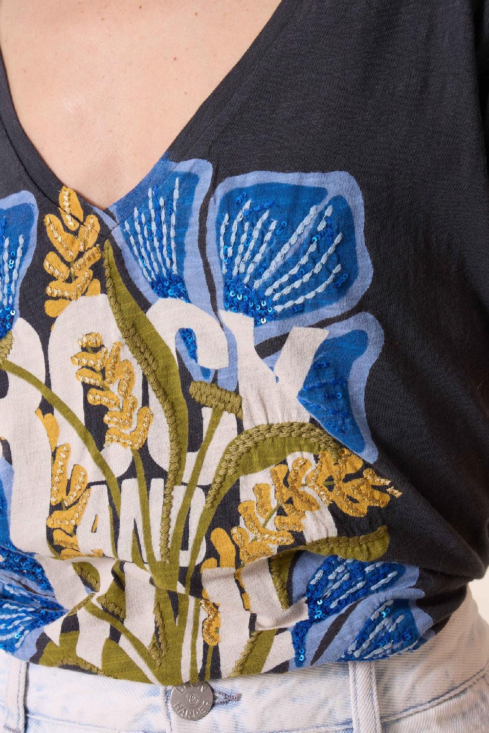 Leon & Harper T Shirt Tonton Tulip Carbone