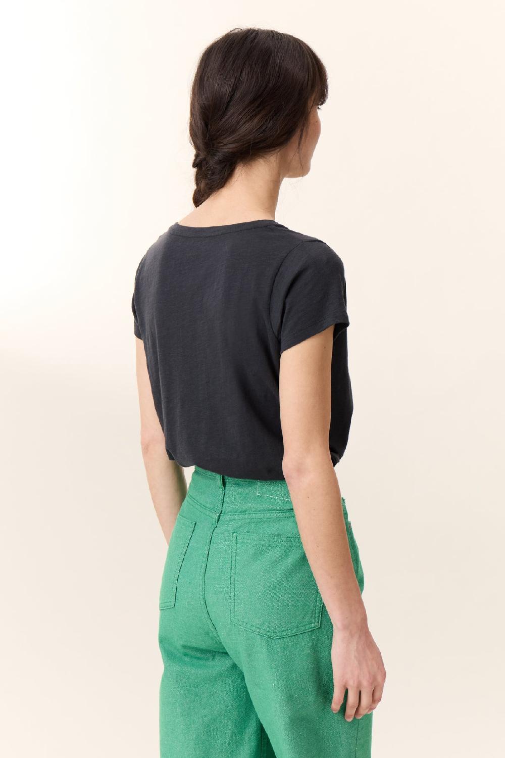 Leon & Harper T Shirt Tonton Yoga Carbone