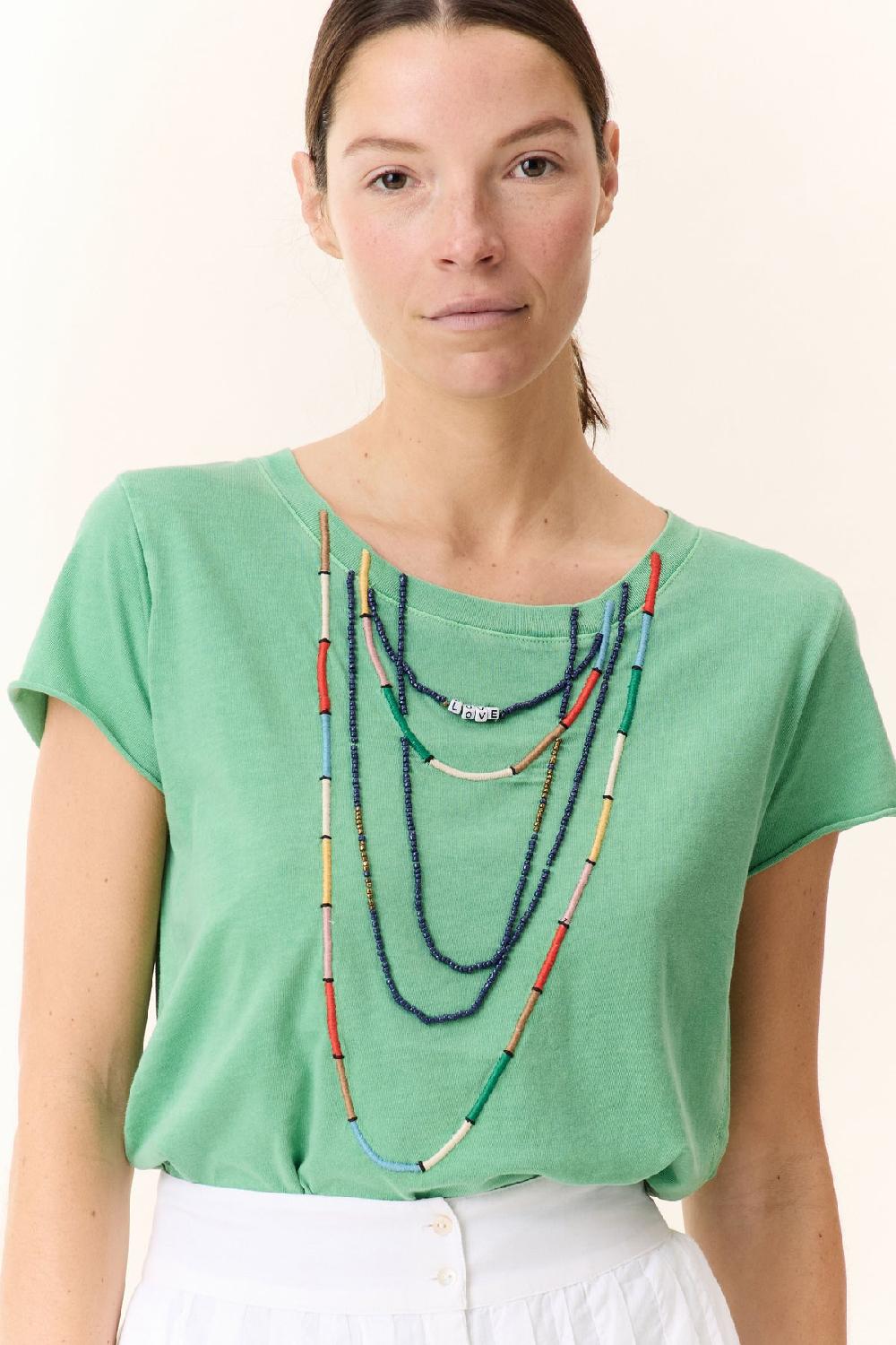 Leon & Harper T Shirt Toro Beads Green