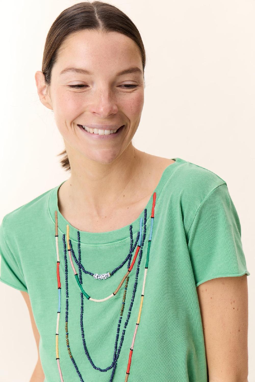 leon & harper T shirt Toro Beads Green