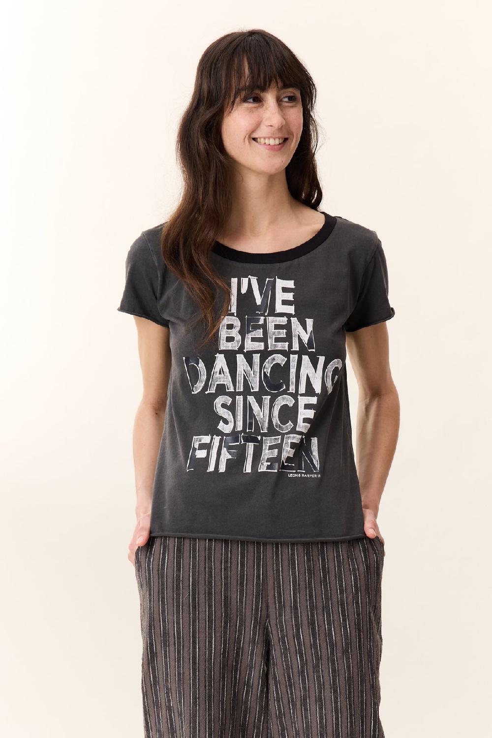 leon & harper T shirt Toro Fifteen Carbone