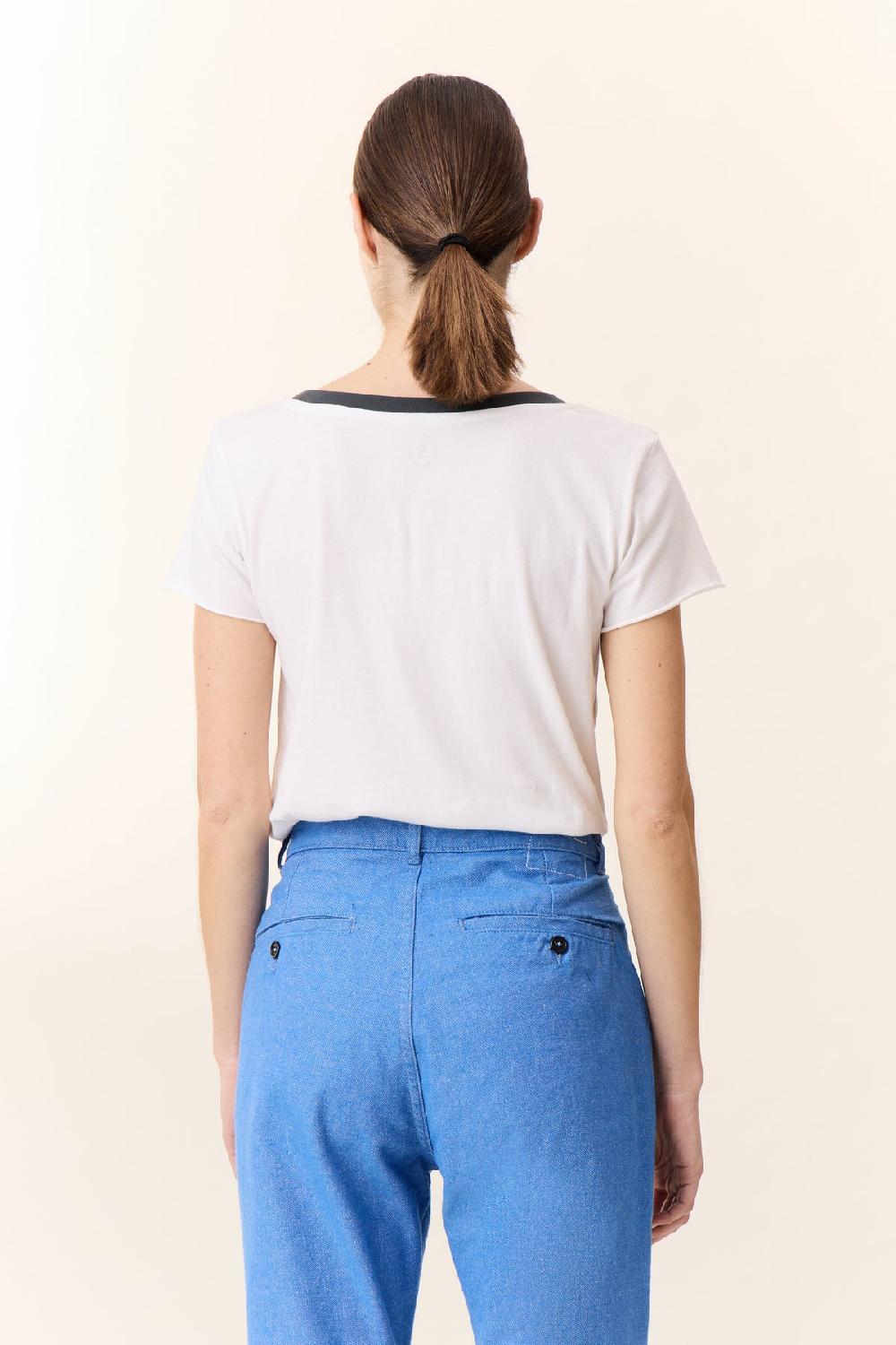 Leon & Harper T Shirt Toro Fifteen Off White