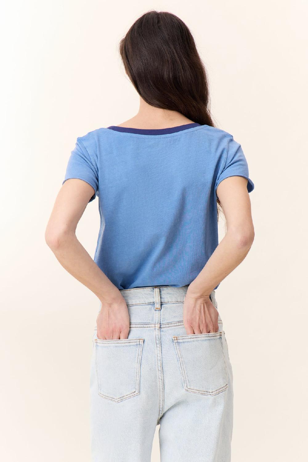 Leon & Harper T Shirt Toro Fifteen Sky