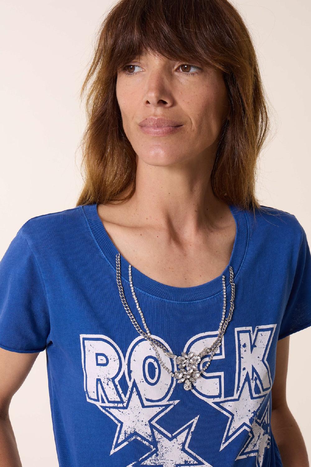 Leon & Harper T Shirt Toro Strass 2 Lavender