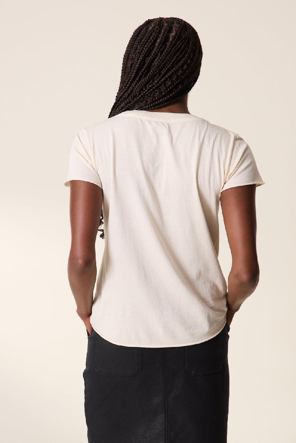 Leon & Harper T Shirt Toro Strass 2 Off White