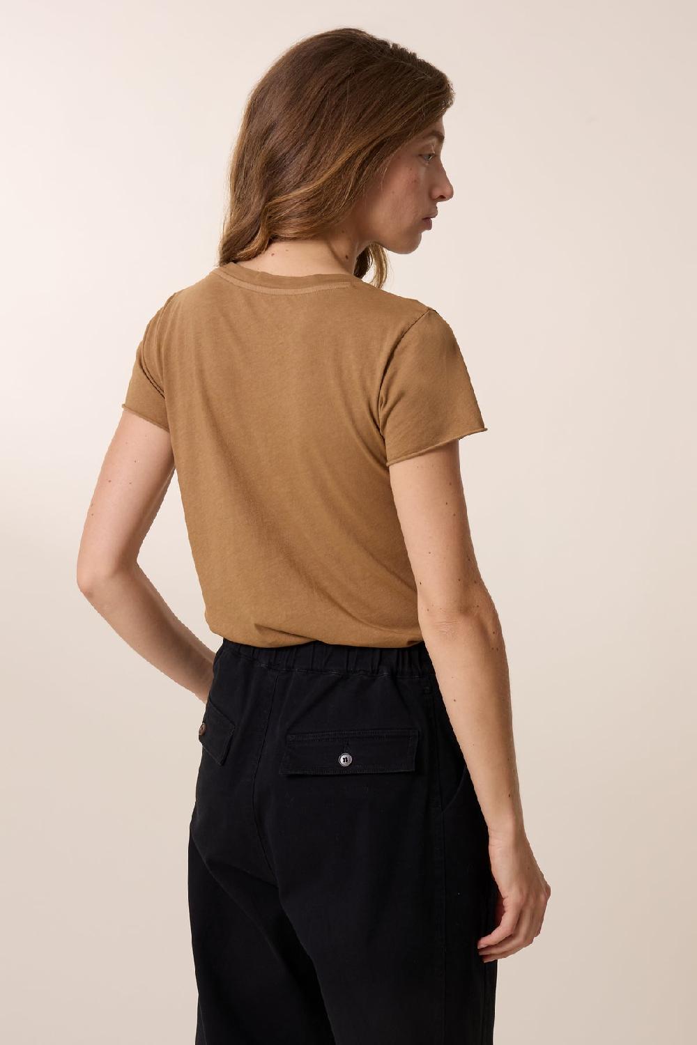 Leon & Harper T Shirt Toro Strass Camel