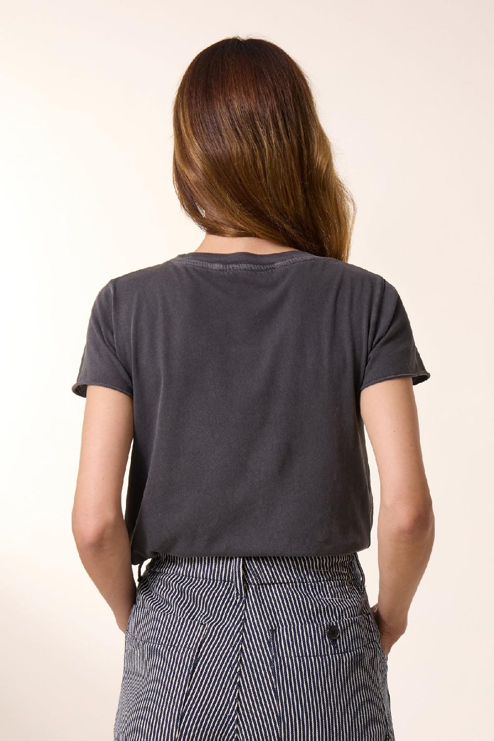 Leon & Harper T Shirt Toro Strass Carbone