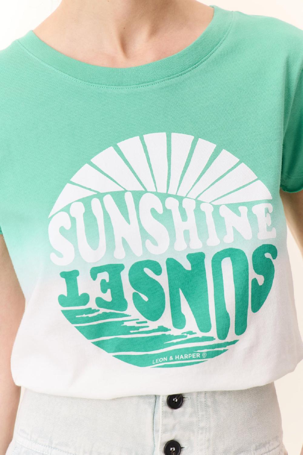 Leon & Harper T Shirt Toro Sunset Green