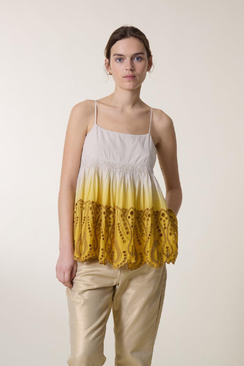 Leon & Harper Top Cidji T&D Mustard