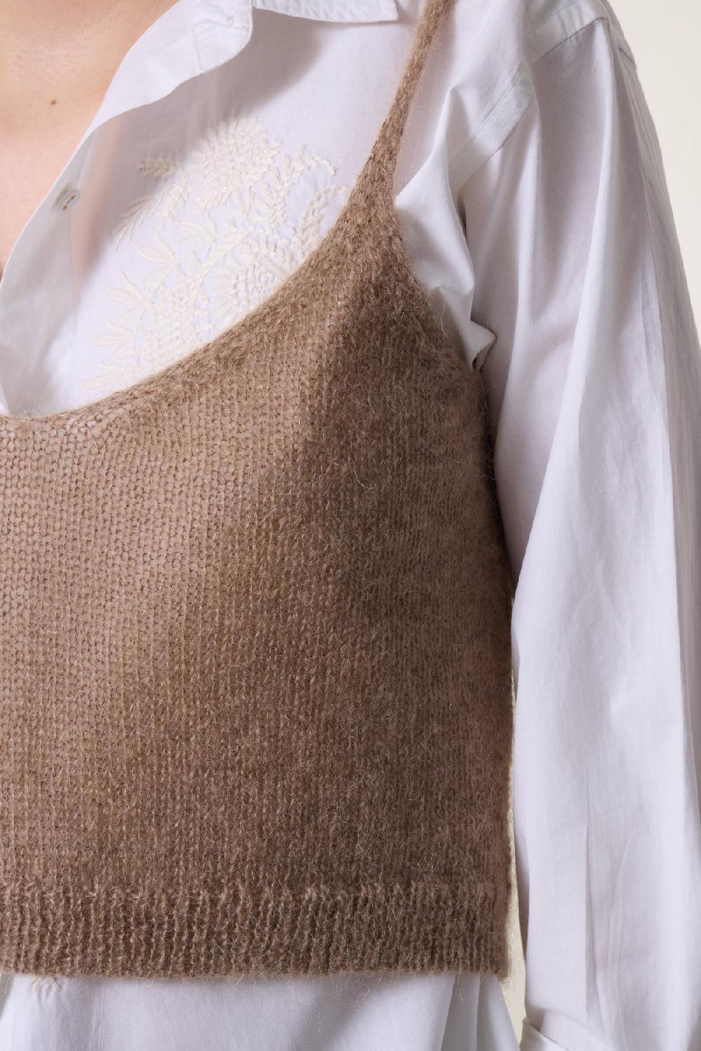 Leon & Harper Top Mia Plain Beige