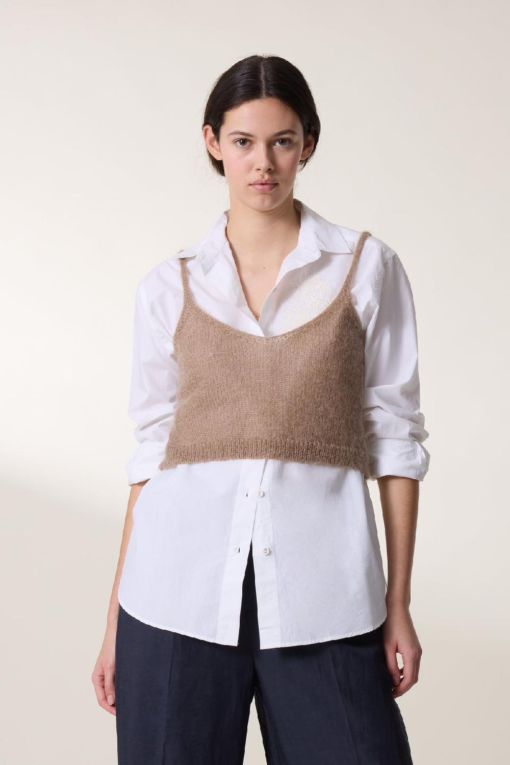 leon & harper Top Mia Plain Beige
