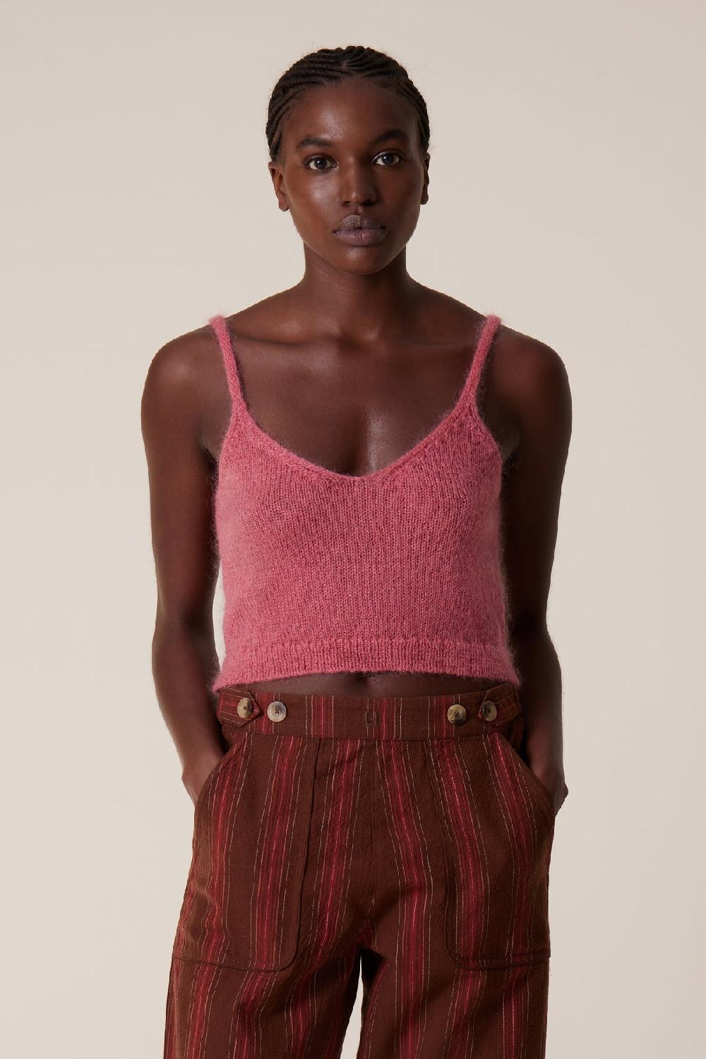 leon & harper Top Mia Plain Pink