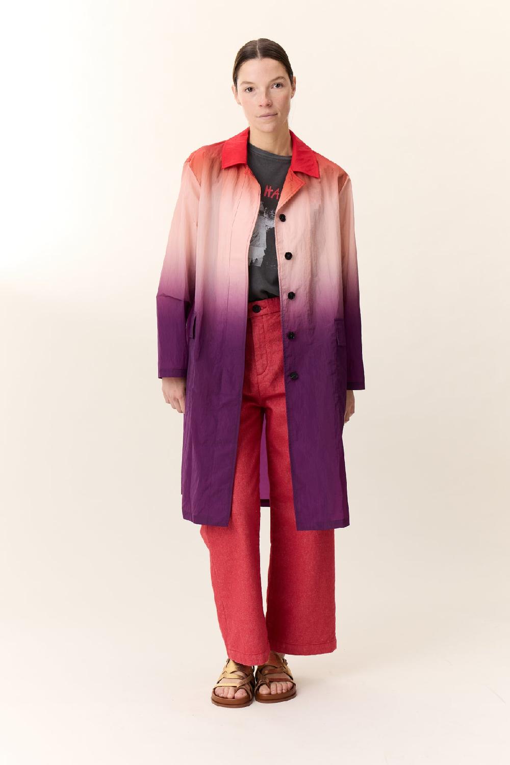 leon & harper Trench Aviona Omber Red