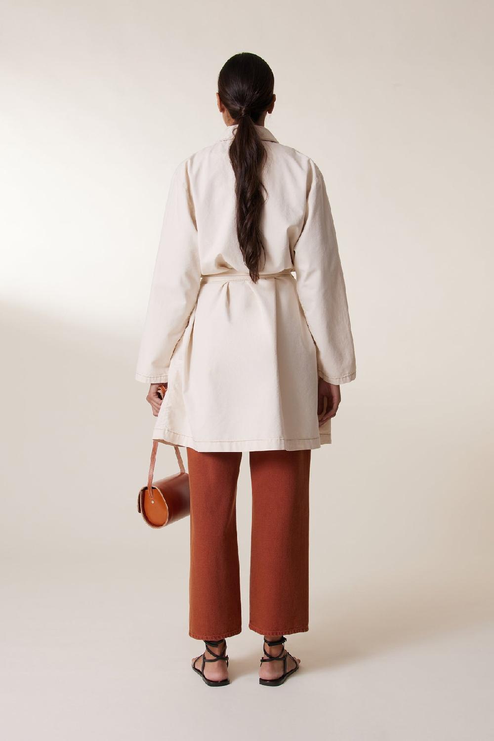 Leon & Harper Trench Avumia Plain Ecru