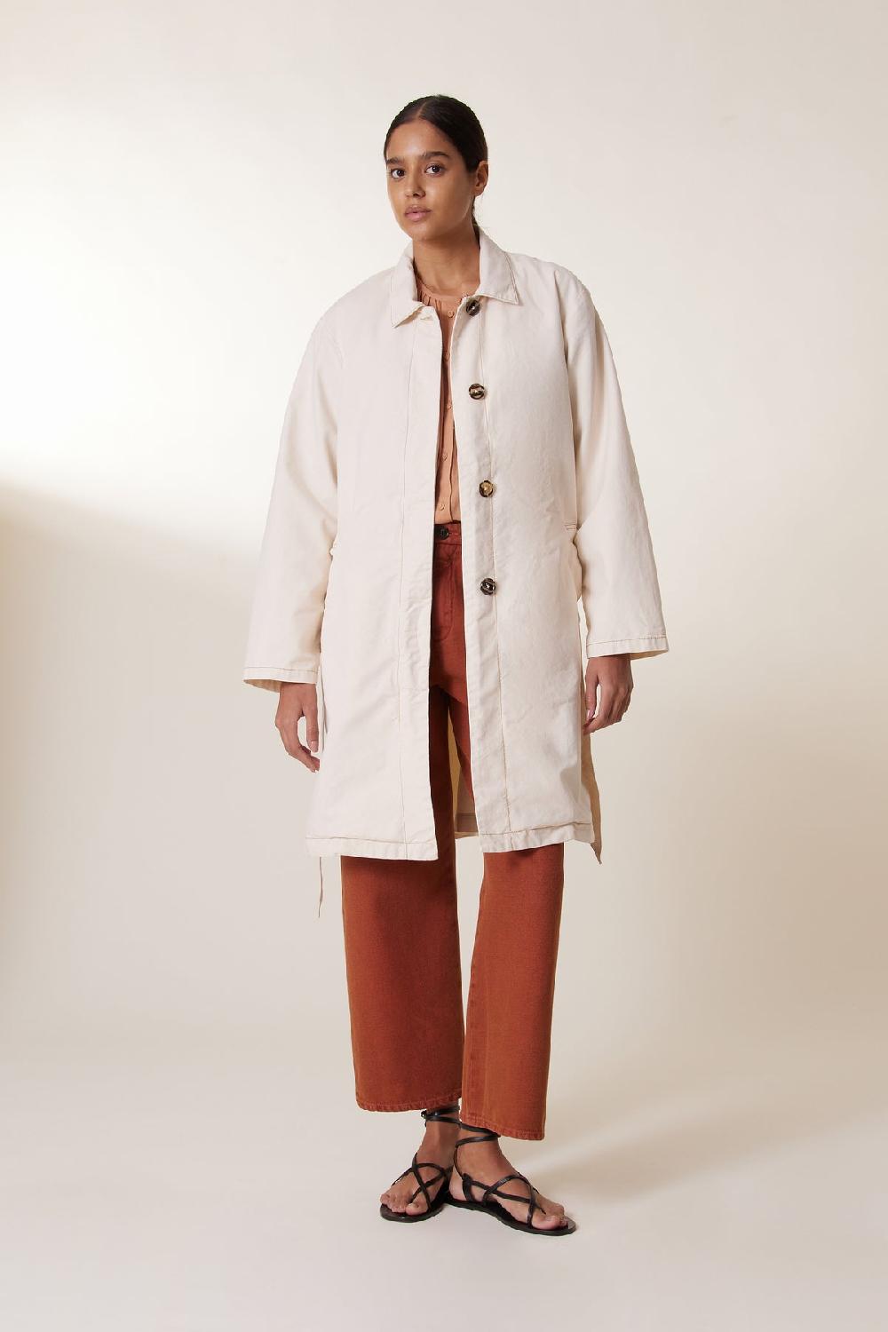 Leon & Harper Trench Avumia Plain Ecru