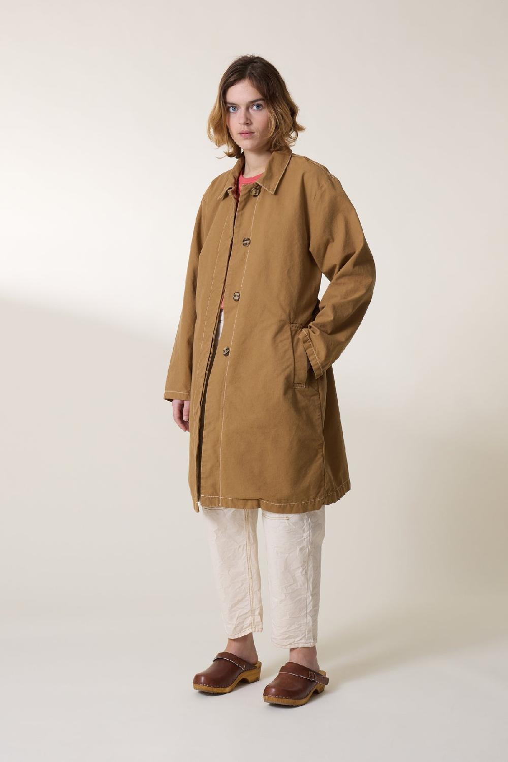 Leon & Harper Trench Avumia Plain Mustard