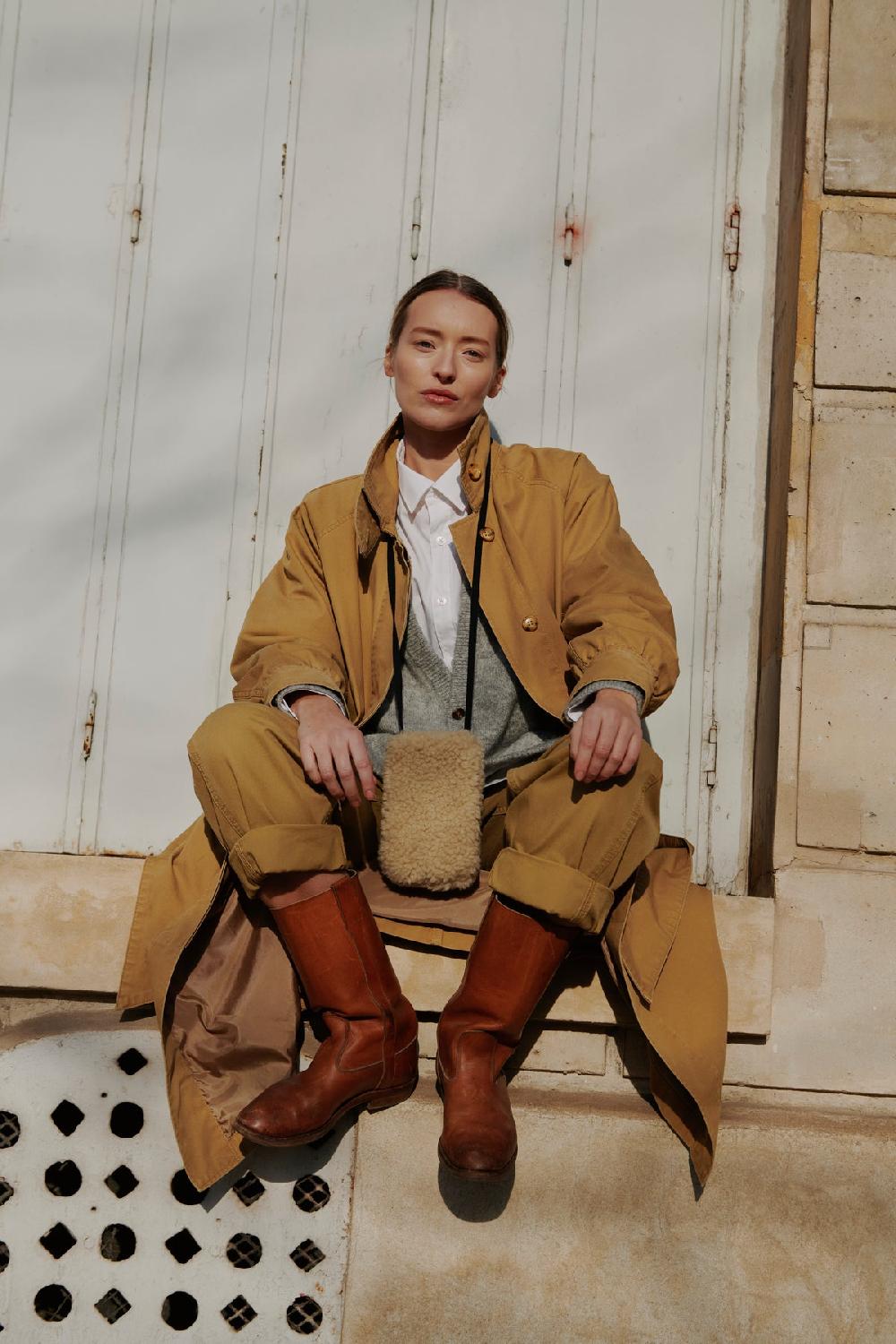 leon & harper Trench Victorine PLN Caramel