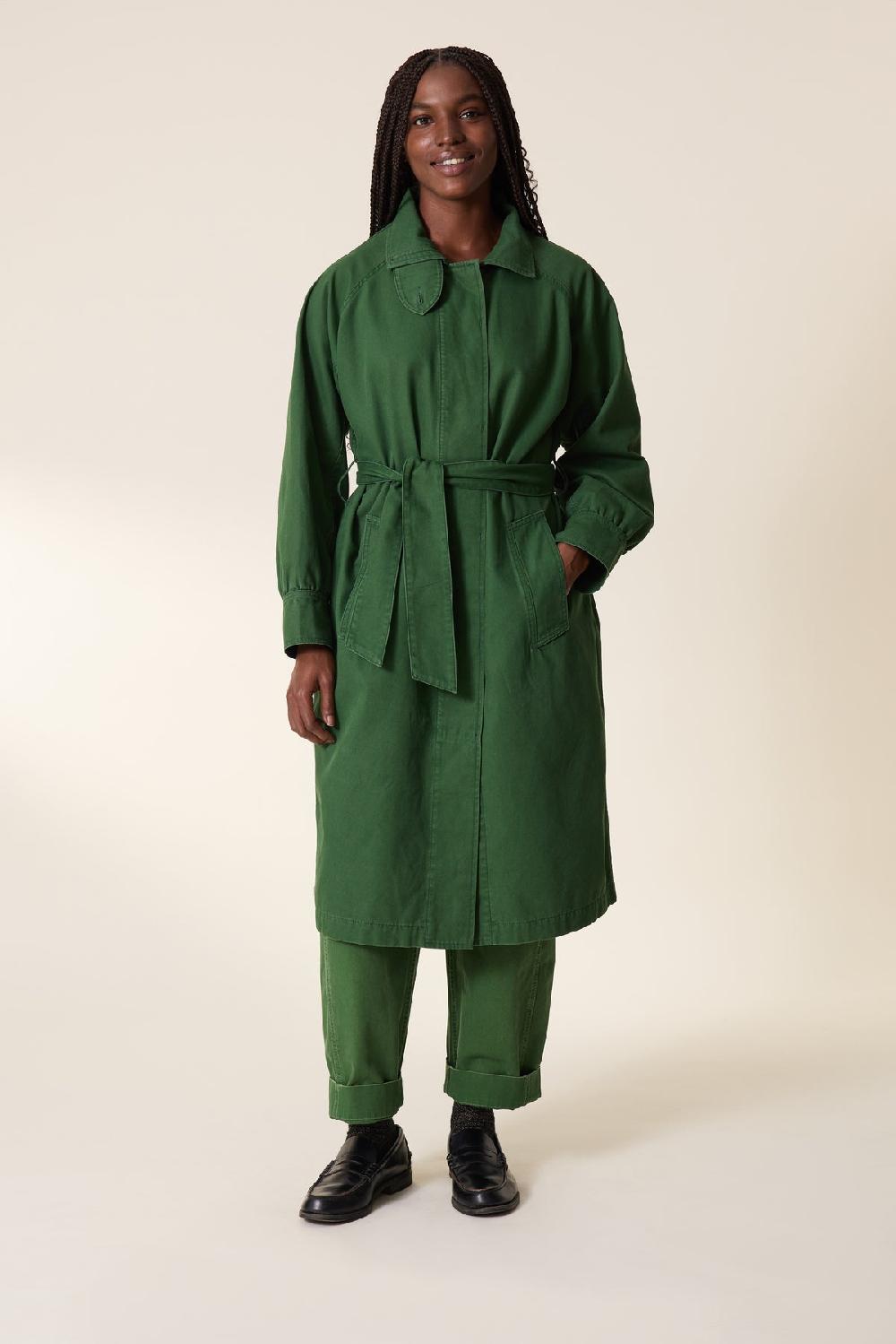 Leon & Harper Trench Victorine PLN Green