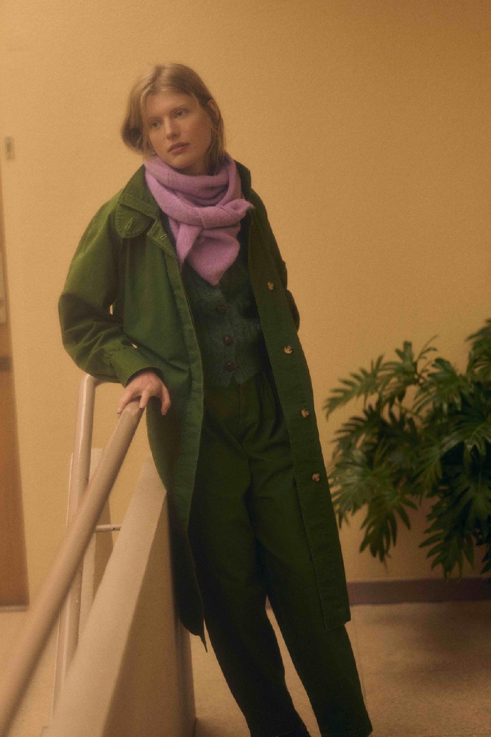 Leon & Harper Trench Victorine PLN Green