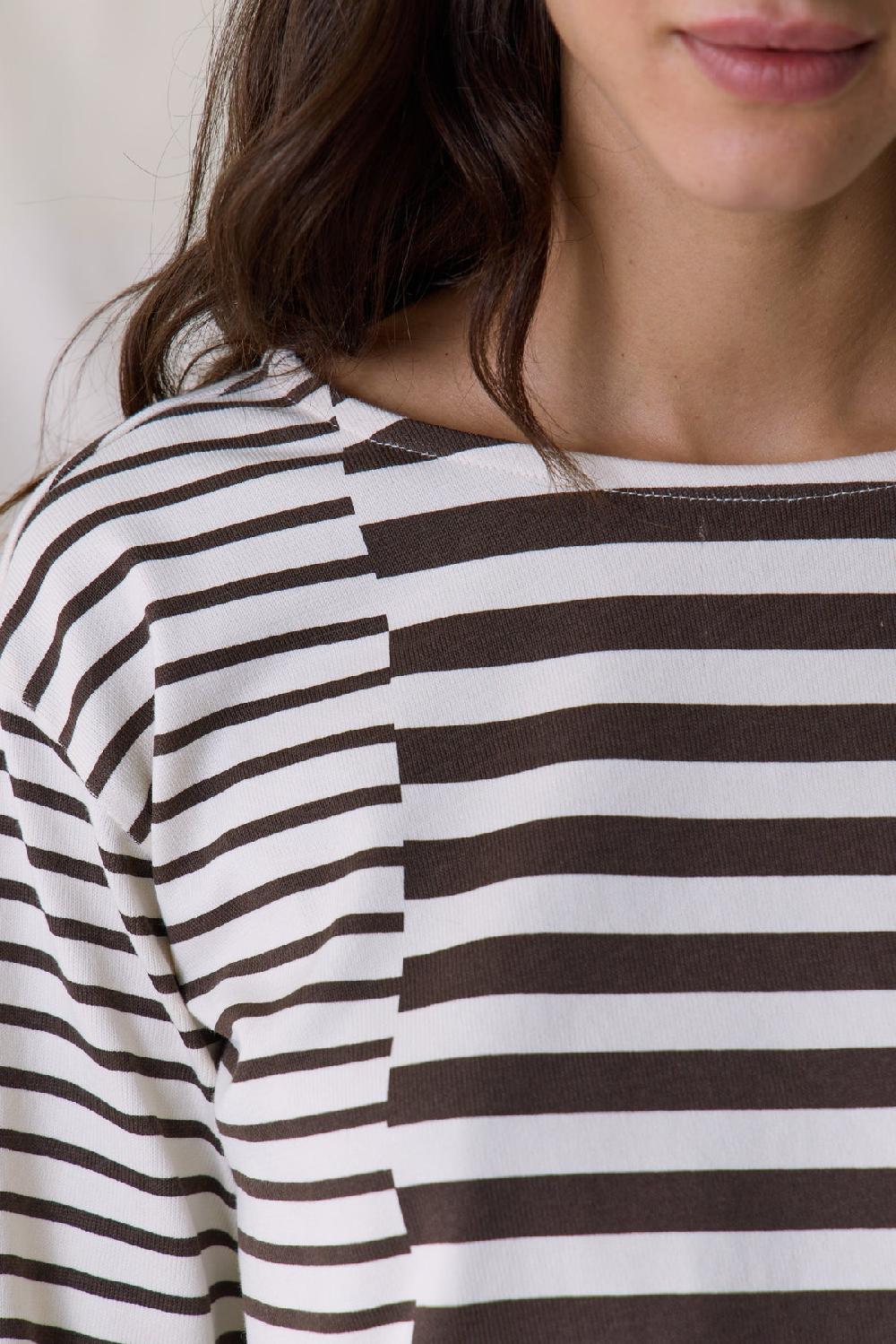 Leon & Harper Tshirt Thill Mix Brown