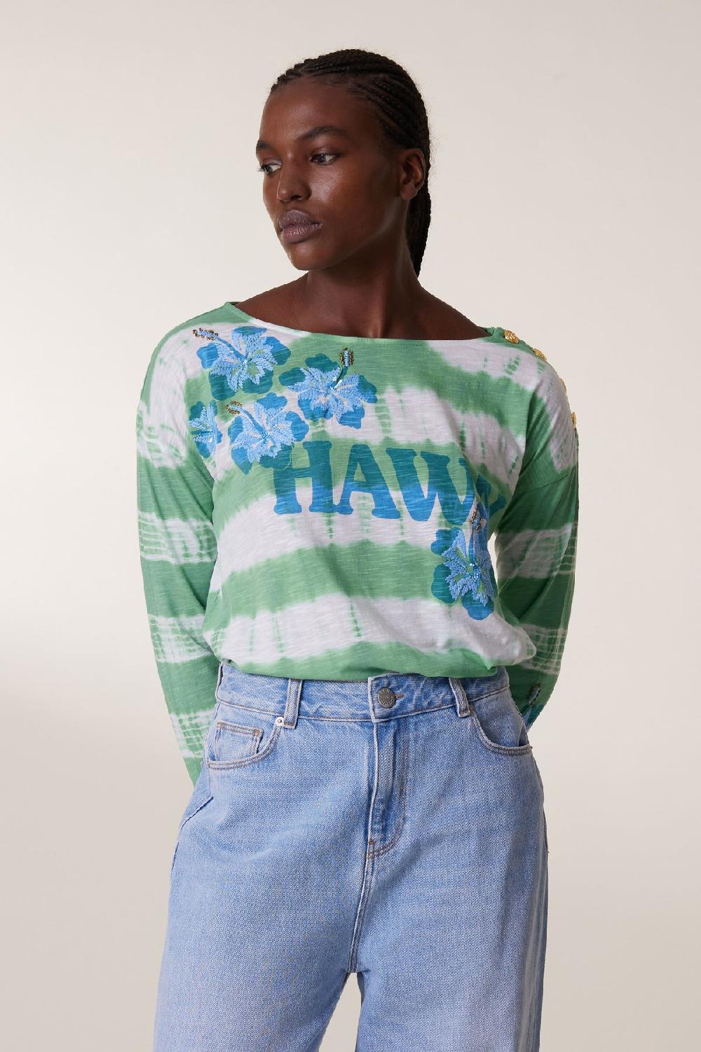 leon & harper Tshirt Thilla Hawai Green