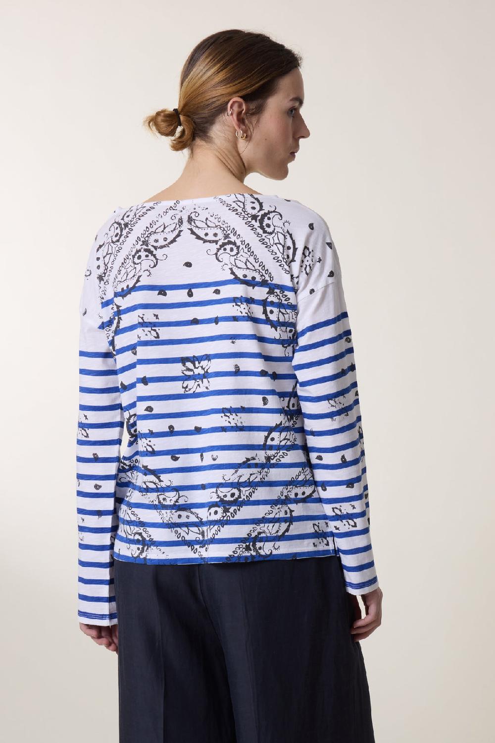 Leon & Harper Tshirt Thilla Paisley Blue