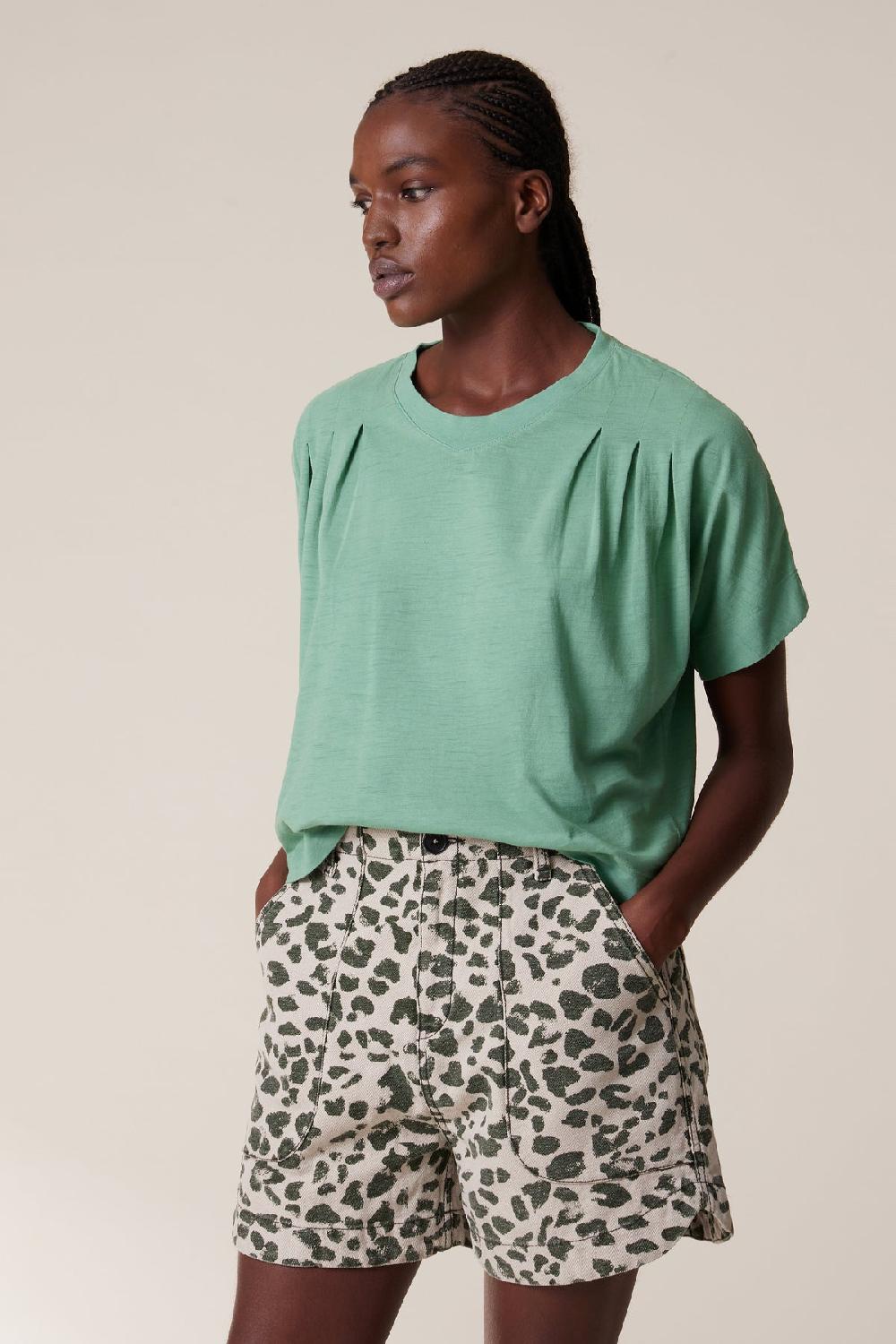 leon & harper Tshirt Timao1 Plain Celadon