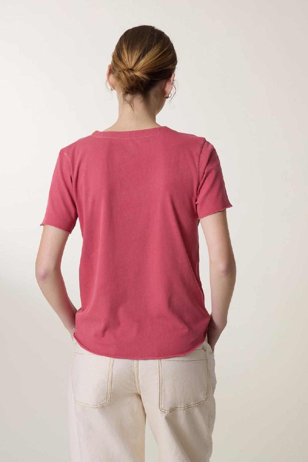Leon & Harper Tshirt Tizia Beads Coral