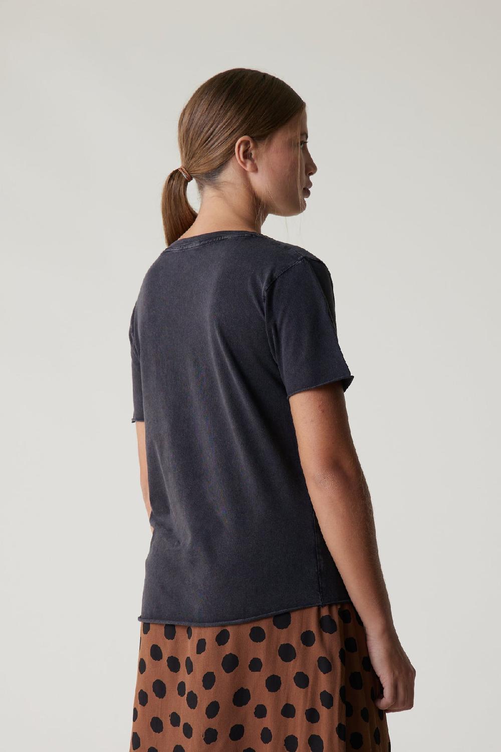 Leon & Harper Tshirt Tizia Bling Carbone