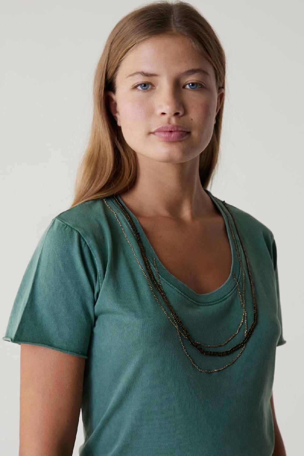 Leon & Harper Tshirt Tizia Bling Green