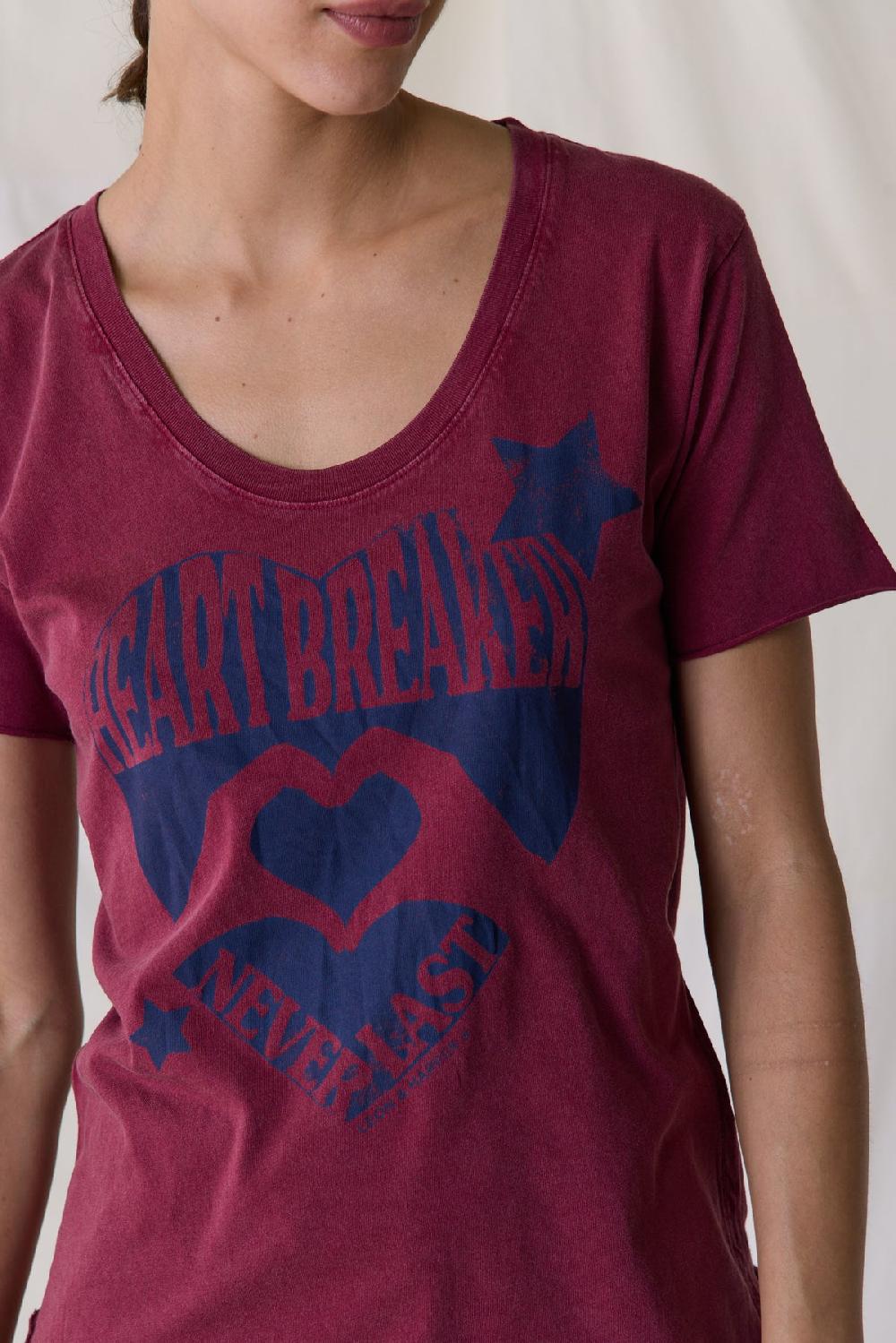 Leon & Harper Tshirt Tizia Heart Wine
